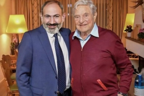 2 başlı "əjdaha"ya bənzədilən Paşinyan və Soros...