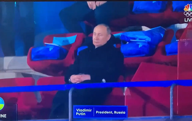 Putin Pekində Ukraynanın təqdimatı zamanı yuxuladı - Video