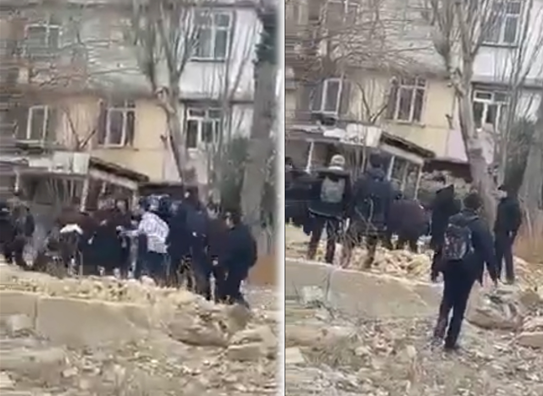 Bakıda şagirdlər arasında kütləvi dava - YENİLƏNİB - VİDEO
