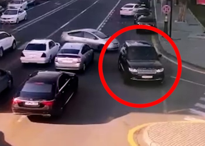 Bakıda "Range Rover"lə avtoxuliqanlıq edən şəxs HƏBS OLUNDU - VİDEO