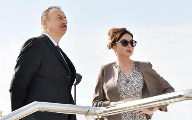 İlham Əliyevlə xanımı Füzuliyə getdi