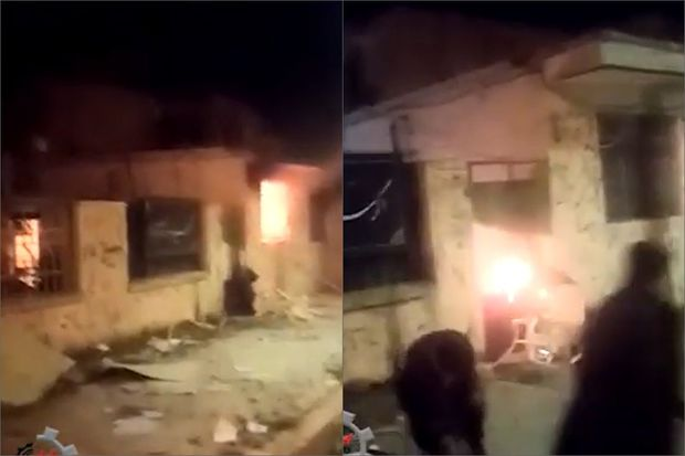 İranda narazı xalq “Bəsic” qüvvələrinin bazasını yandırdı - VİDEO