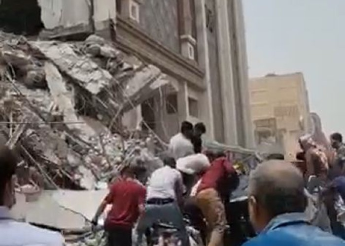 İranda 10 mərtəbəli bina çökdü - Ölənlər var (YENİLƏNİB)