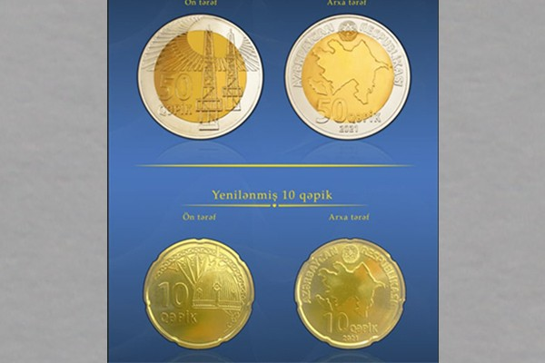 Azərbaycanda tədavülə yenilənmiş metal pul nişanları buraxılıb