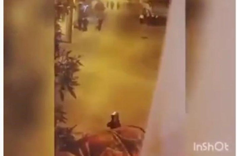İran polisi pəncərədən baxan uşaqlara atəş açır - Video