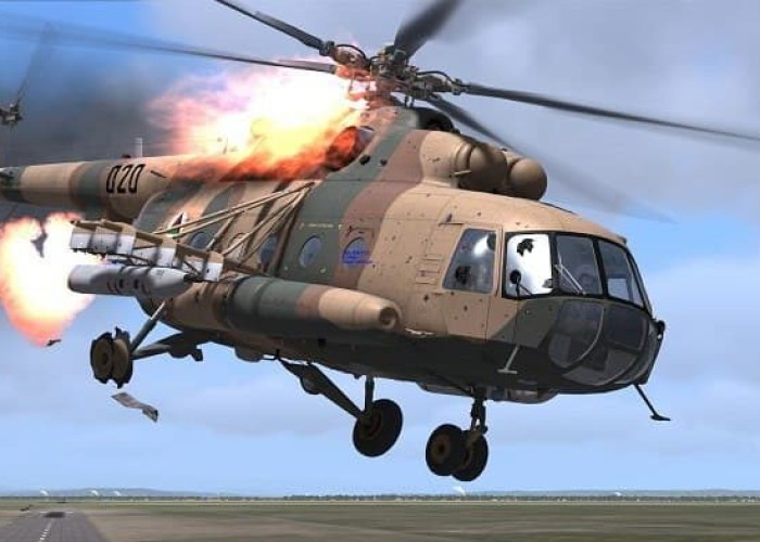 Rusiyada helikopter yandı