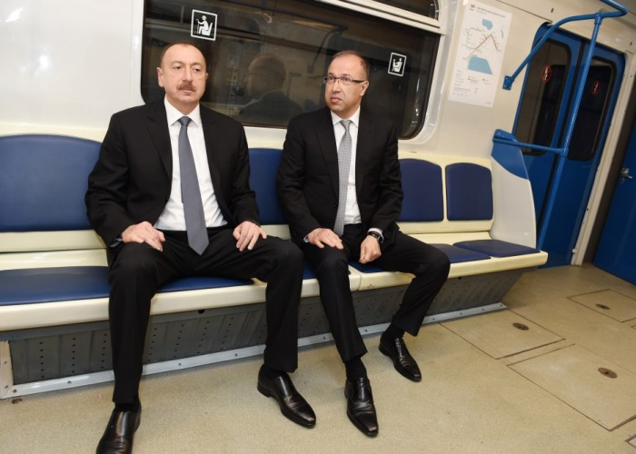 İlham Əliyev "Xocəsən" stansiyasının açılışında