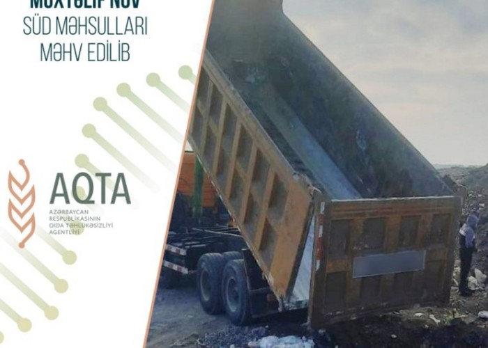 12,5 tona yaxın yararsız süd məhsulu məhv edildi