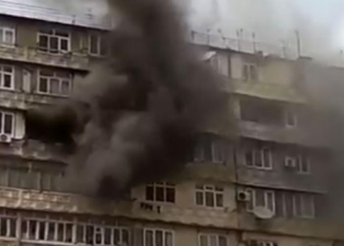 Bakıda 9 mərtəbəli binada YANĞIN