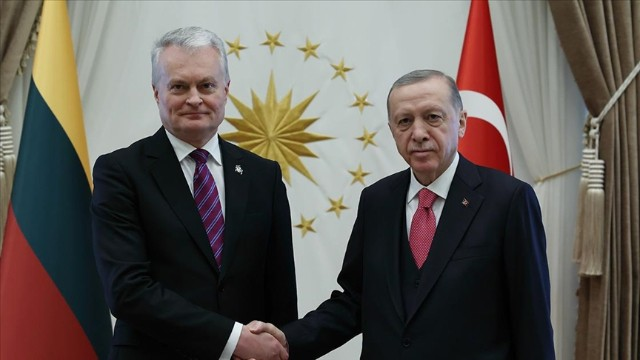 Ərdoğan litvalı həmkarı ilə görüşdü