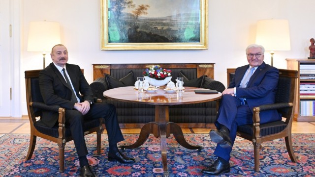 İlham Əliyevin Almaniya Prezidenti ilə təkbətək görüşü başladı