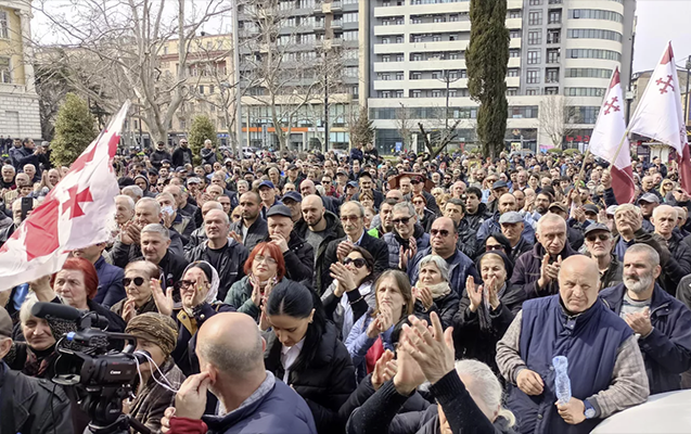 Tbilisidə yenə etiraz aksiyası keçirilir
