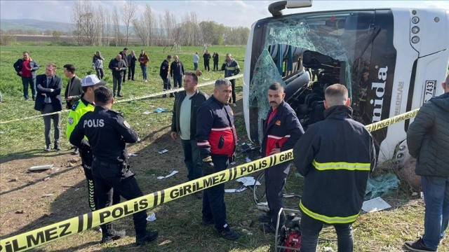 Türkiyədə avtobus qəzası: Ölənlər var