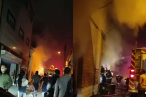 Təbrizdə kosmetika fabrikində yanğın olub
