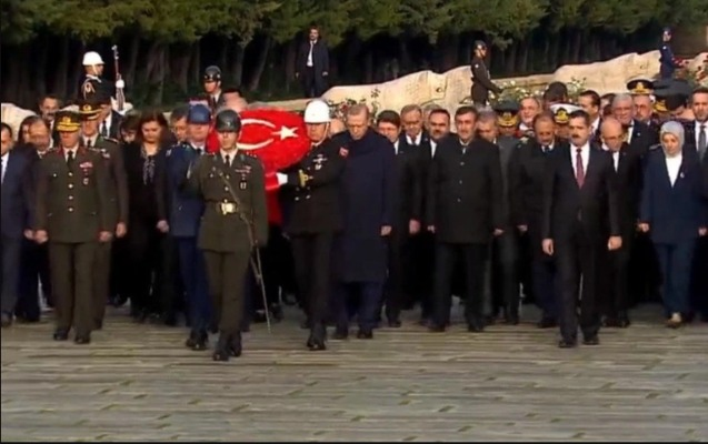 Ərdoğan Atatürkün məzarını ziyarət etdi - Video - Yenilənib