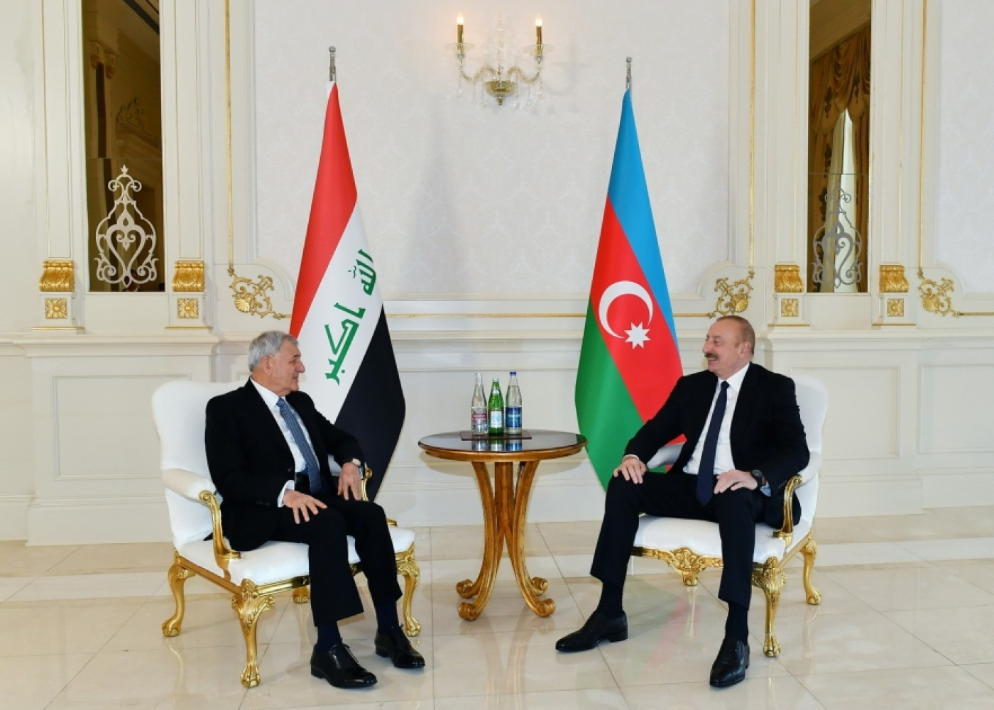 Azərbaycan və İraq prezidentlərinin təkbətək görüşü başlayıb