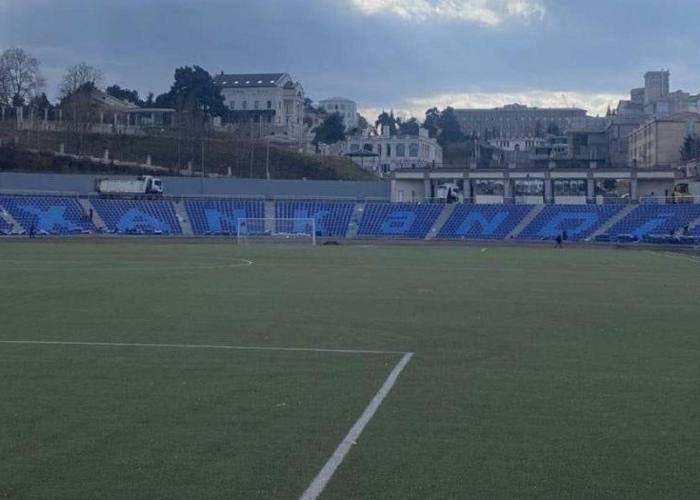 Stadionda tribunanın üzərinə Xankəndi yazıldı