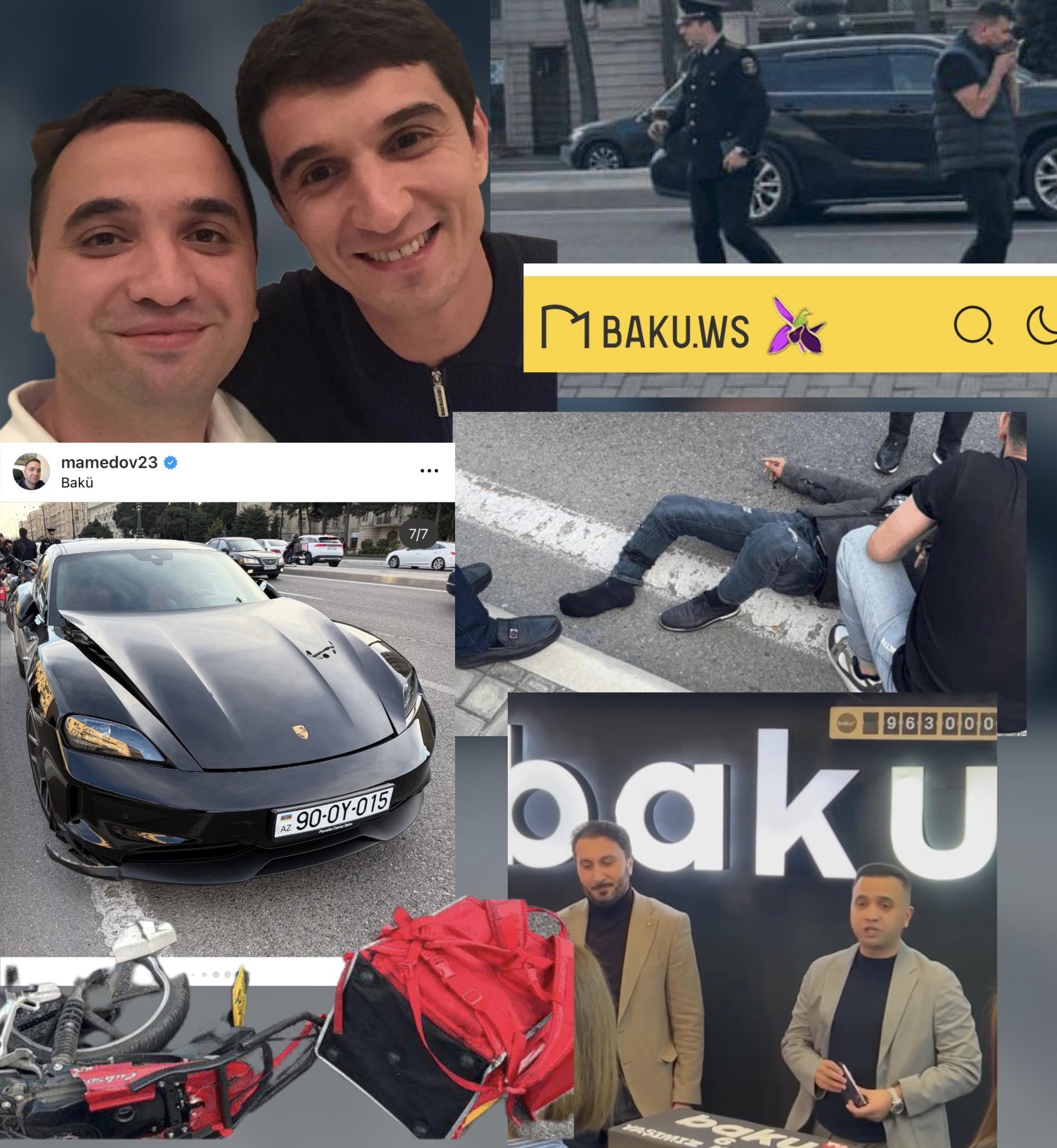 Baku.ws-nin rəhbəri "Porsche" ilə motosikletçini vurdu